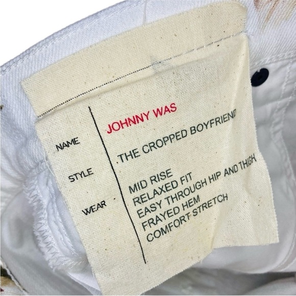 Johnny Was The Cropped Boyfriend Jeans in Rose Nwt - Picture 4 of 16